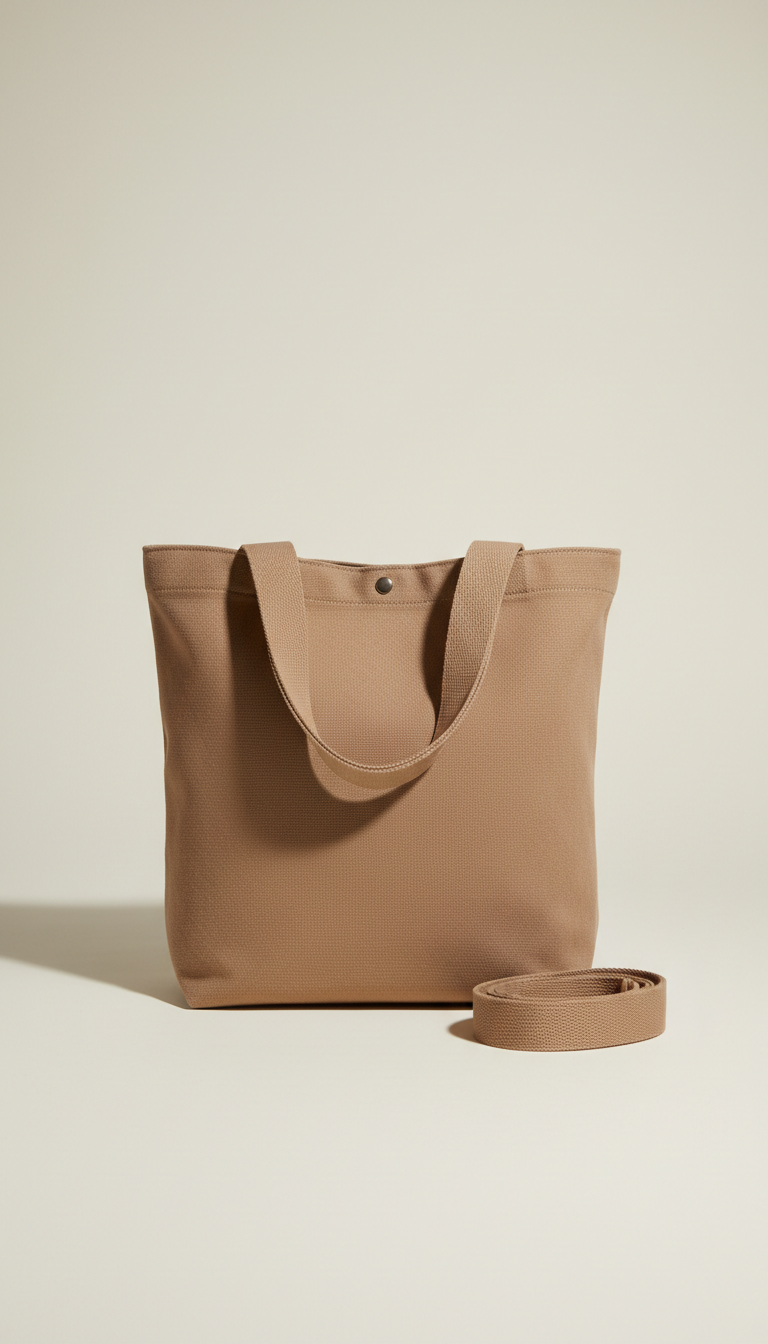Mink Canvas Shopper Bag