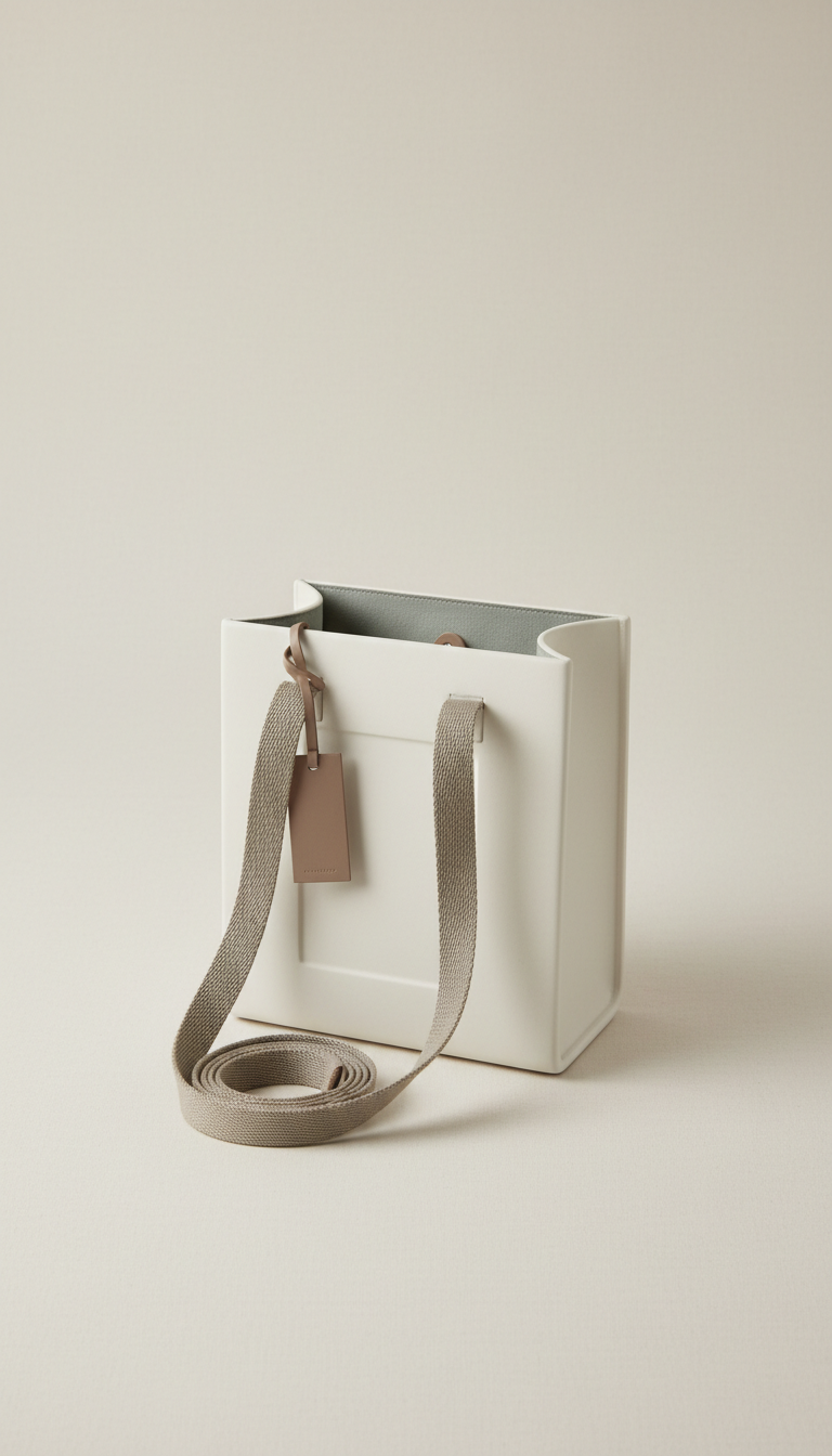 Porcelain Structured Tote Bag