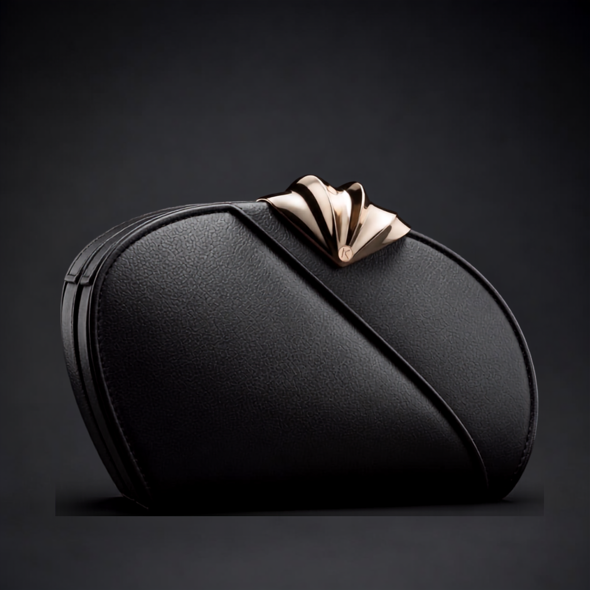 Noir Bloom Structured Bag Black