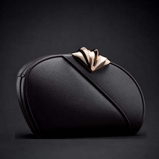 Noir Bloom Structured Bag Black