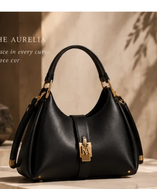 Aurelia Cinch Hobo Bag Black